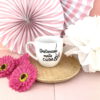 Kubek dla położnej Dostarczam małe cuda 300 ml – ręcznie zdobiona porcelana Kika Handmade