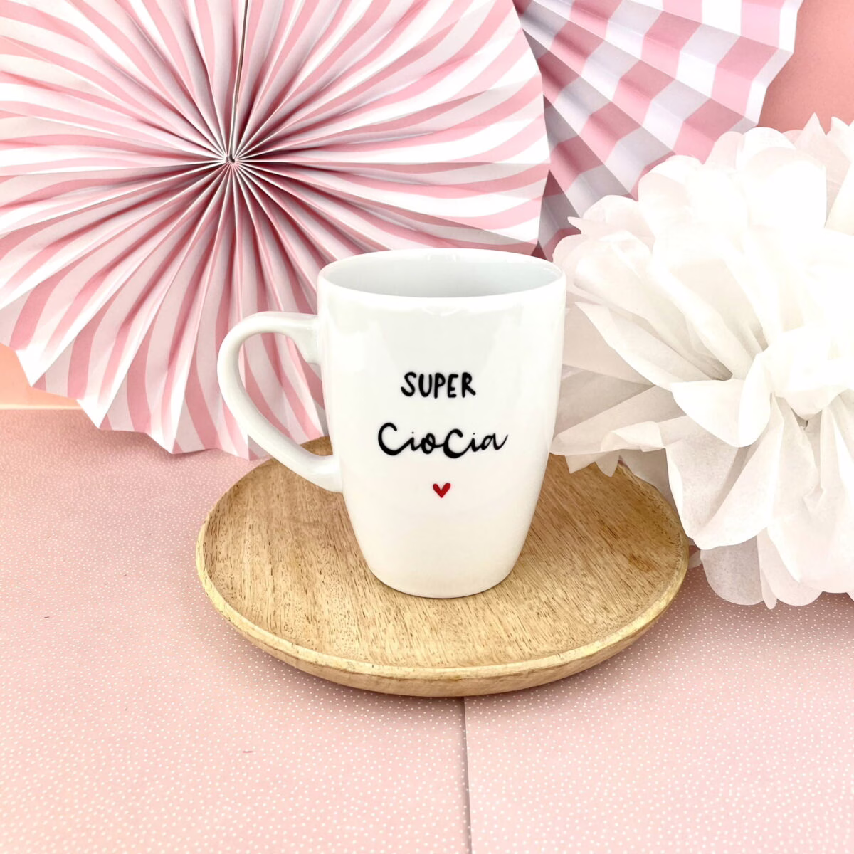 Kubek Super ciocia – ręcznie zdobiona porcelana Kika Handmade Kubek Super ciocia – ręcznie zdobiona porcelana Kika Handmade