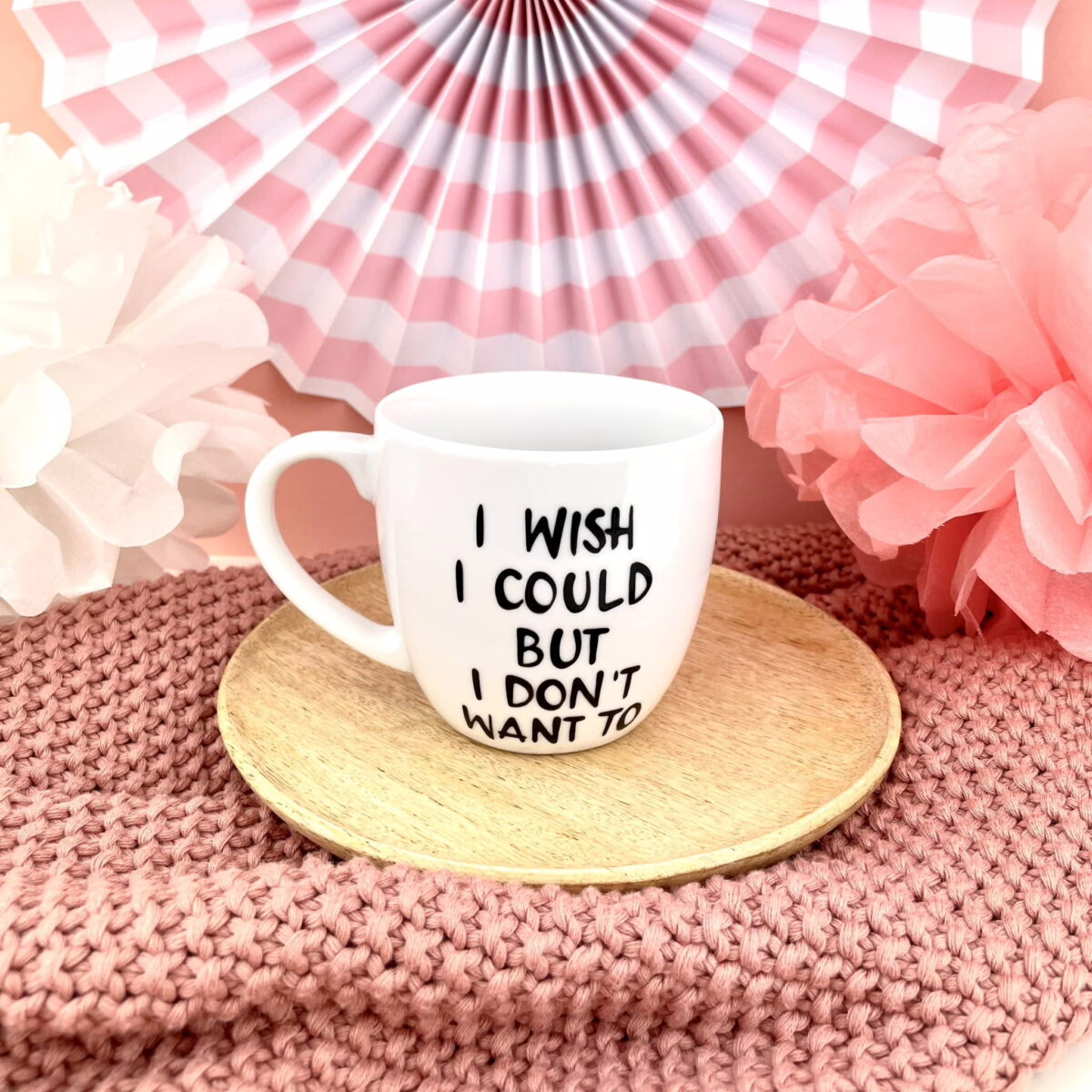 Kubek I wish I could but … 300 ml – ręcznie zdobiona porcelana Kika Handmade Kubek I wish I could but … 300 ml – ręcznie zdobiona porcelana Kika Handmade