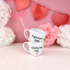 Zestaw kubków 300 ml – Wymarzona żona i ukochany mąż – ręcznie zdobiona porcelana Kika Handmade