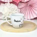 Kubek 300 ml – Pańcia – ręcznie zdobiona porcelana Kika Handmade