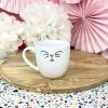 Kubek 300 ml – Koci pyszczek – ręcznie zdobiona porcelana Kika Handmade