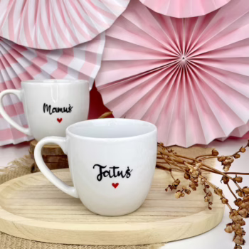 Kubek 300 ml – Tatuś – ręcznie zdobiona porcelana Kika Handmade