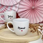 Kubek 300 ml – Mamuś – ręcznie zdobiona porcelana Kika Handmade