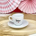 Filiżanka espresso Tatuś – ręcznie zdobiona porcelana Kika Handmade
