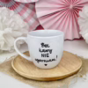 Kubek 300 ml – Bez kawy nie ogarniam – ręcznie zdobiona porcelana Kika Handmade