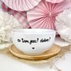 Miseczka 550 ml – co tam jesz ? dobre ? – ręcznie zdobiona porcelana Kika Handmade