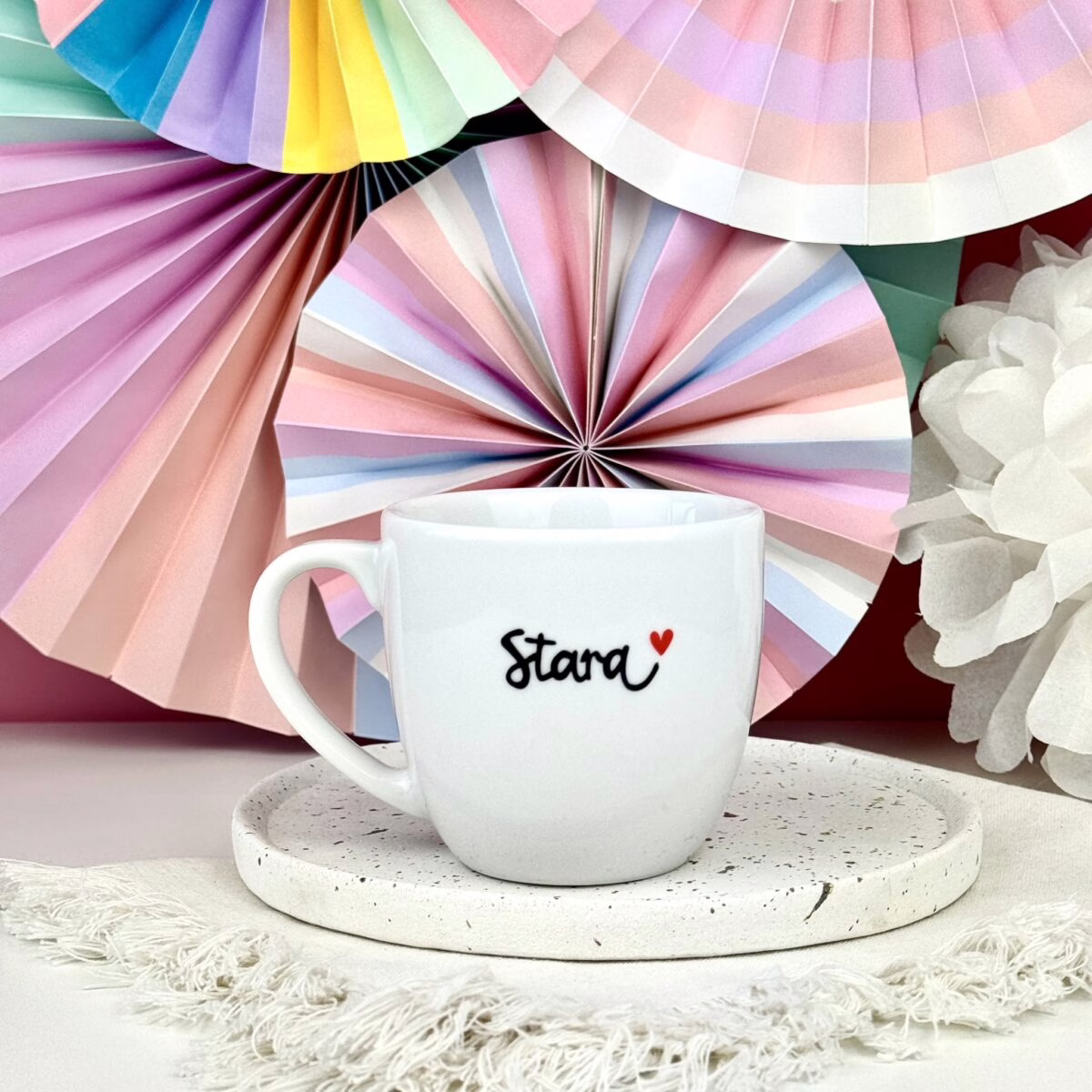 Kubek 300 ml – Stara – ręcznie zdobiona porcelana Kika Handmade Kubek 300 ml – Stara – ręcznie zdobiona porcelana Kika Handmade