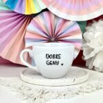 Kubek 500 ml – Dobre geny – ręcznie zdobiona porcelana Kika Handmade
