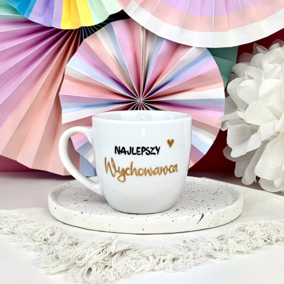 Kubek Najlepszy Wychowawca – 300 ml – ręcznie zdobiona porcelana Kika Handmade Kubek Najlepszy Wychowawca – 300 ml – ręcznie zdobiona porcelana Kika Handmade