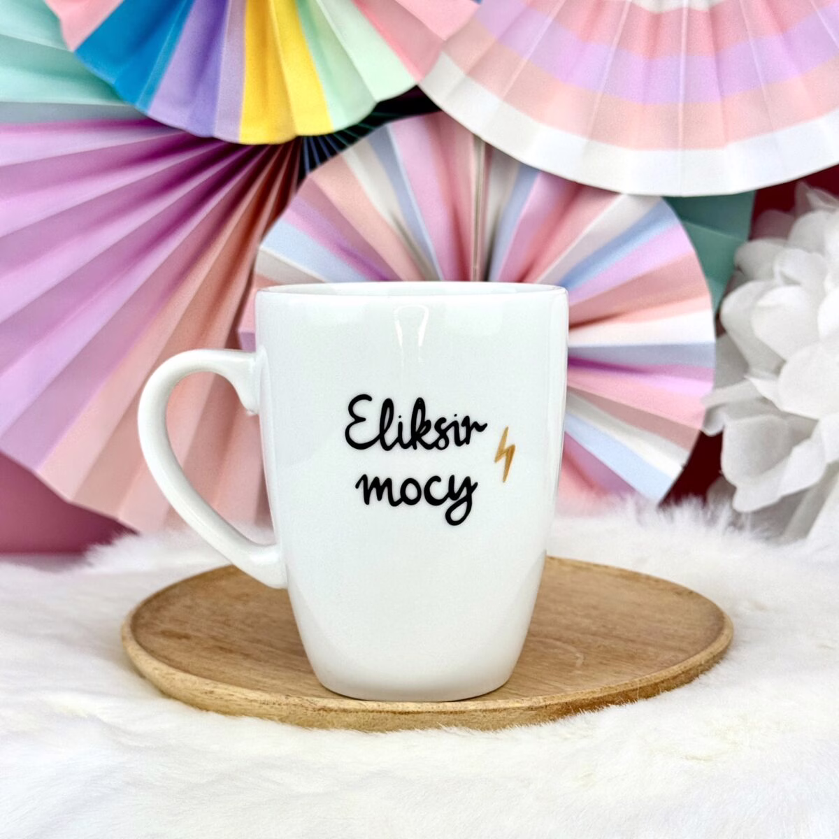 Kubek Eliksir mocy – 360 ml – ręcznie zdobiona porcelana Kika Handmade Kubek Eliksir mocy – 360 ml – ręcznie zdobiona porcelana Kika Handmade