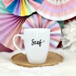 Kubek dla szefa – 360 ml – Szef – ręcznie zdobiona porcelana Kika Handmade