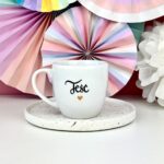 Kubek 300 ml – Teść – ręcznie zdobiona porcelana Kika Handmade