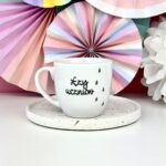 Kubek 300 ml – Łzy uczniów – ręcznie zdobiona porcelana Kika Handmade