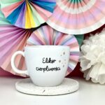 Kubek Eliksir cierpliwości – 1L – ręcznie zdobiona porcelana Kika Handmade