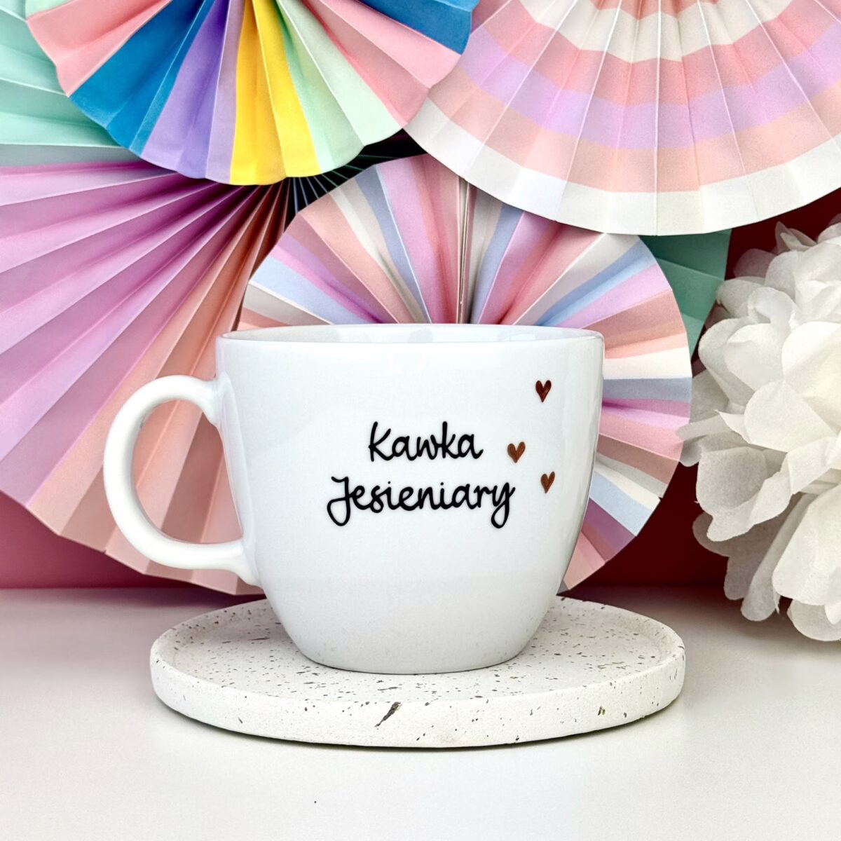 Kubek Kawka Jesieniary – 1L – ręcznie zdobiona porcelana Kika Handmade Kubek Kawka Jesieniary – 1L – ręcznie zdobiona porcelana Kika Handmade