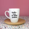 Kubek SO MANY problems 360 ml – ręcznie zdobiona porcelana Kika Handmade