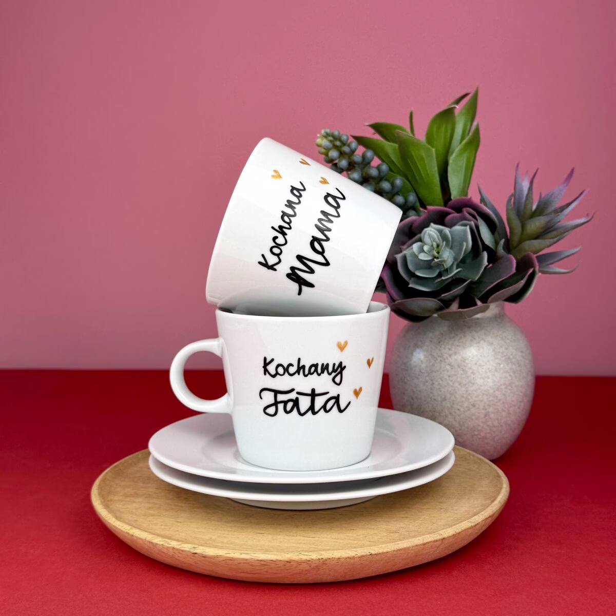 Filiżanka Kochany Tata 200 ml – ręcznie zdobiona porcelana Kika Handmade