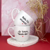Zestaw kubków Będę Cię wkurzać do końca Twoich dni – ręcznie zdobiona porcelana Kika Handmade