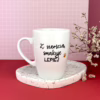 Kubek Z sierścią smakuje lepiej 360 ml – ręcznie zdobiona porcelana Kika Handmade