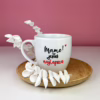 Kubek Mamo jesteś najlepsza 300 ml – ręcznie zdobiona porcelana Kika Handmade